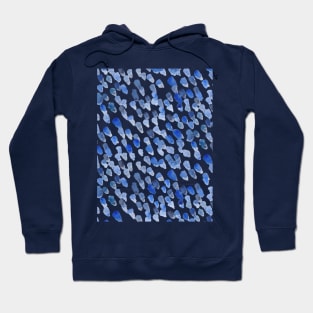 Imperfect brush strokes - blue Hoodie